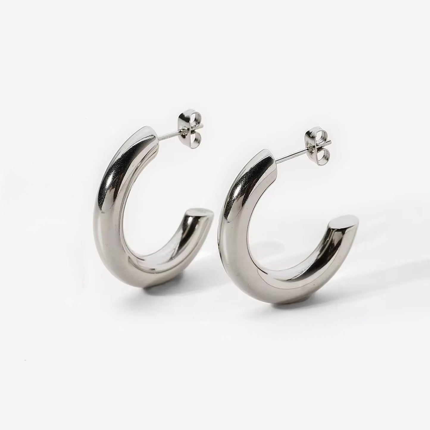 Silviano Hoops 30mm Silver